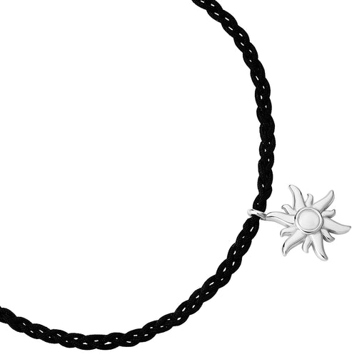 Textil-Armband SONNE silber