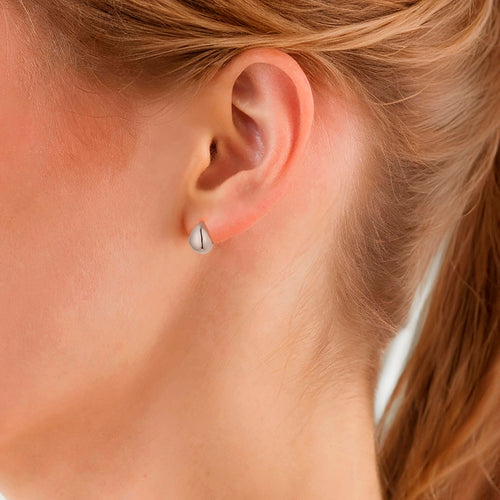 Ohrstecker Tropfen silber