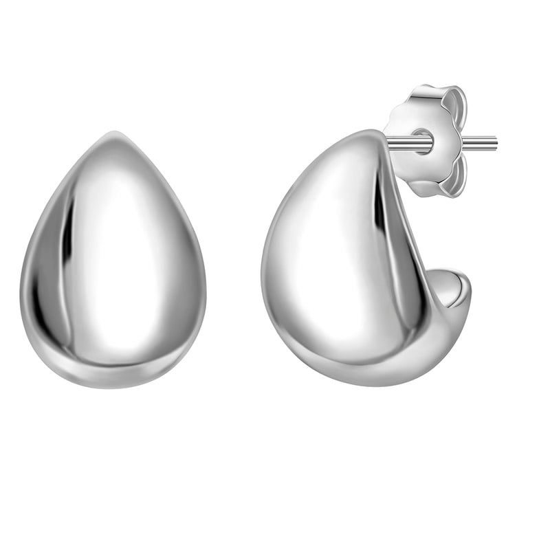 Ohrstecker Tropfen silber