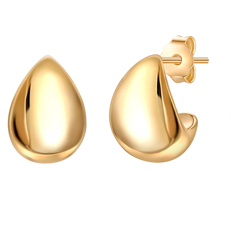 Ohrstecker Tropfen gold