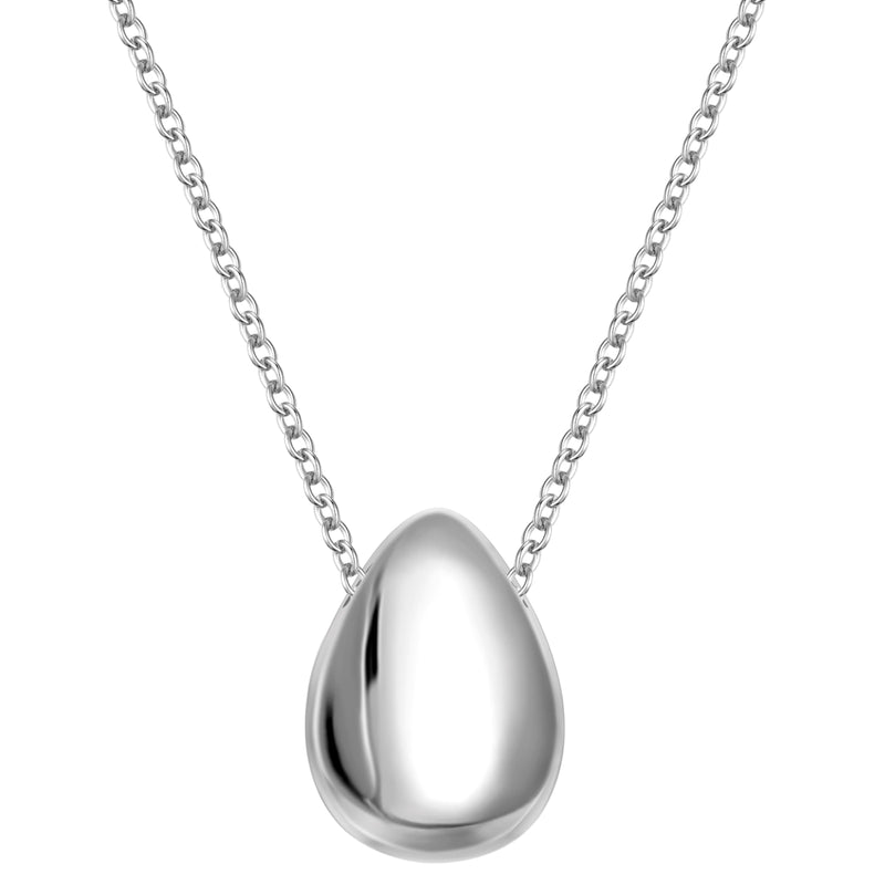 Kette mit Tropfen-Anhänger silber