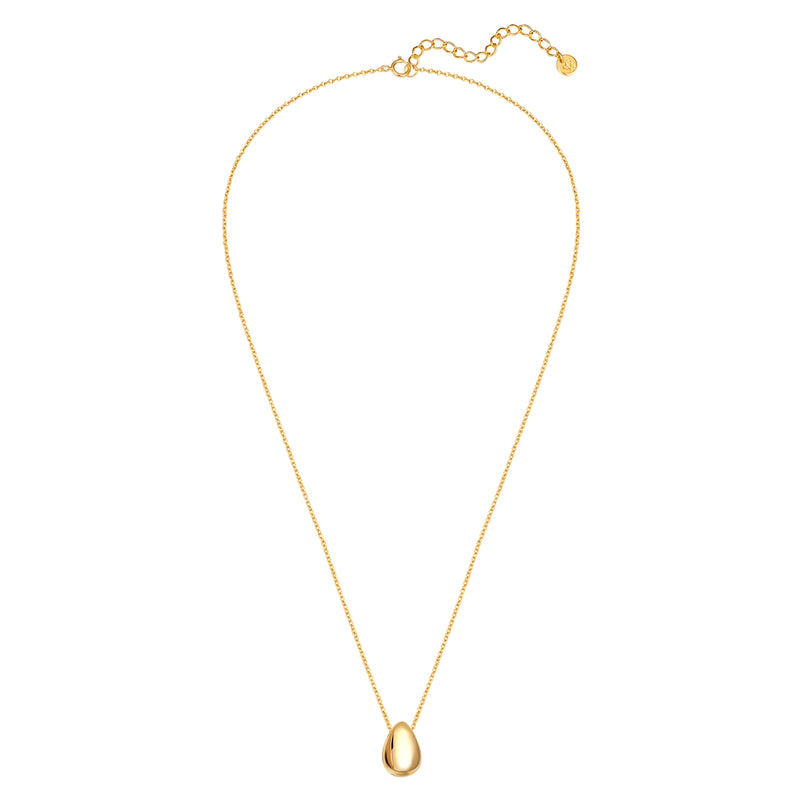 Kette mit Anhänger Tropfen gold