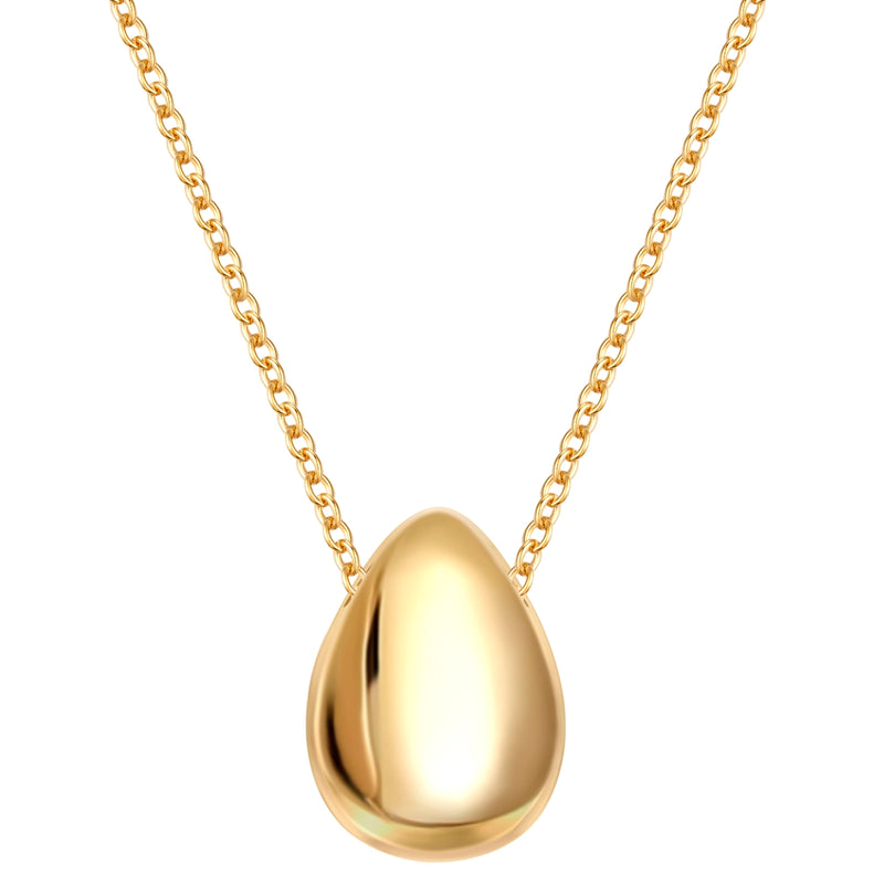 Kette mit Anhänger Tropfen gold