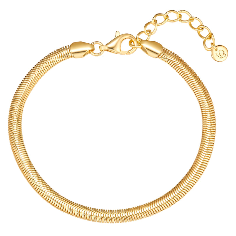 Schlangenarmband gold