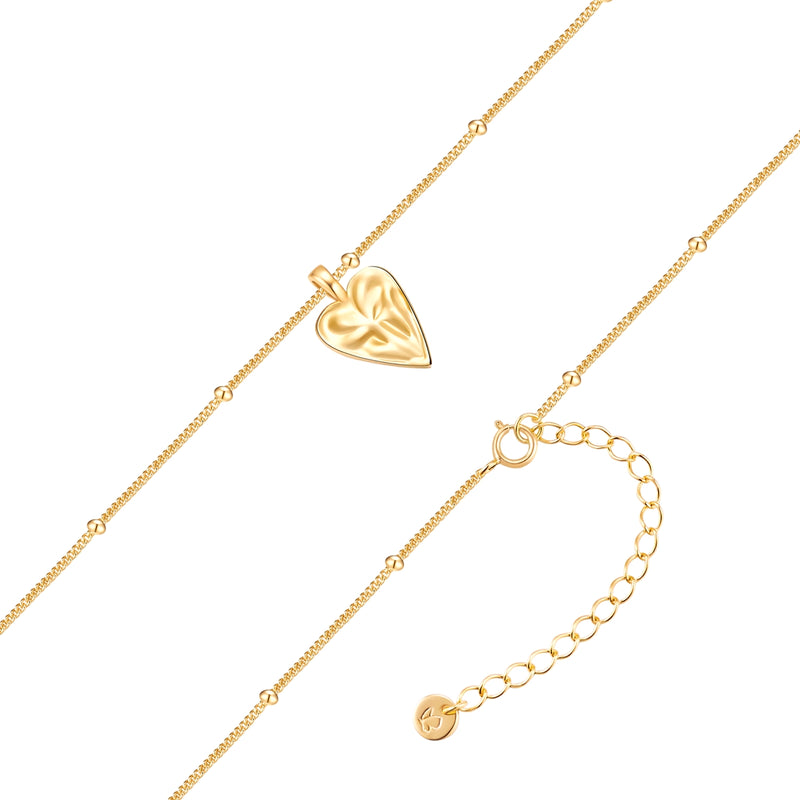 Gold-Kette mit Herz-Anhänger