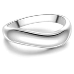 Geschwungener Bandring silber