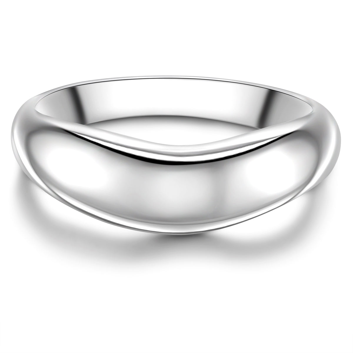 Geschwungener Silberring bold