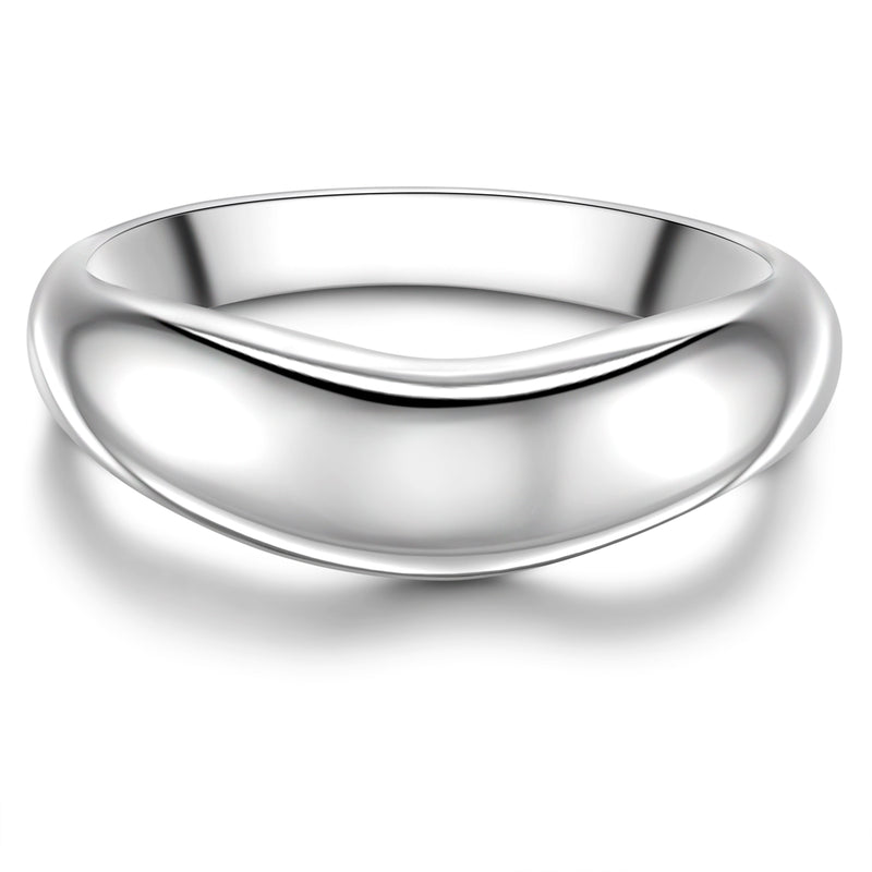 Geschwungener Silberring bold