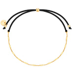 Armband Textil schwarz Gliederkette gold