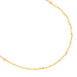 Textil-Armband beige Kette gold