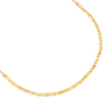 Textil-Armband beige Kettchen gold