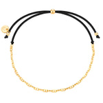 Armband Textil schwarz Kette in gold
