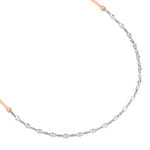 Textil Armband beige Kette in silber