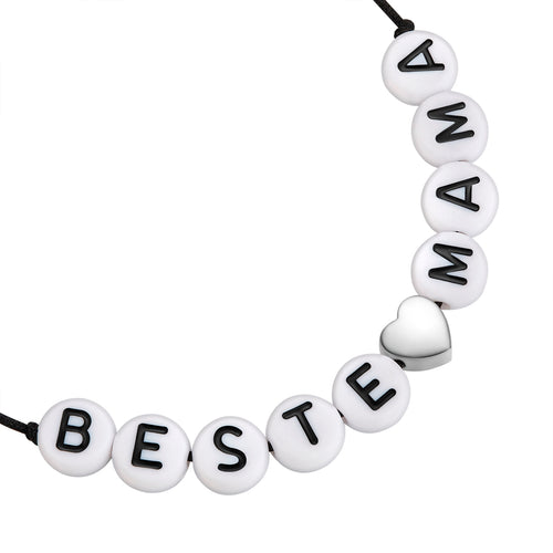 Textilarmband schwarz BESTE MAMA