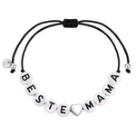 Textilarmband schwarz BESTE MAMA