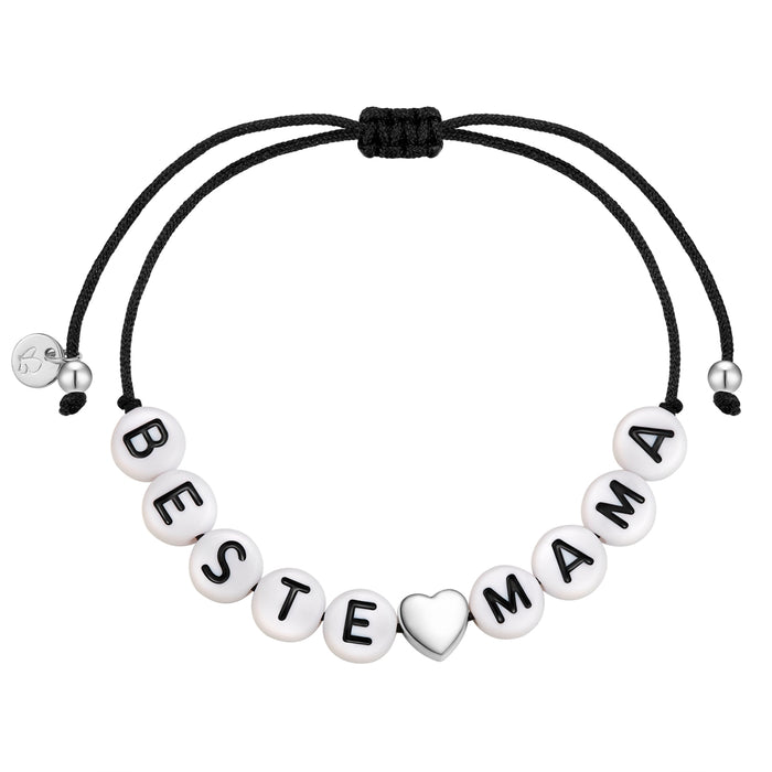 Textilarmband schwarz BESTE MAMA