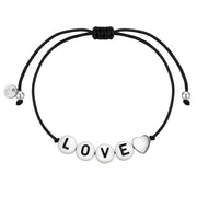 Textil Armband schwarz LOVE