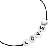 Textil Armband schwarz LOVE