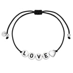 Textil Armband schwarz LOVE