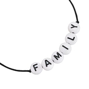 Textil Armband schwarz FAMILY