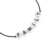 Textil Armband schwarz FAMILY