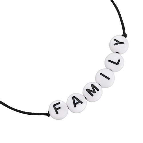Textil Armband schwarz FAMILY