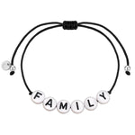Textil Armband schwarz FAMILY