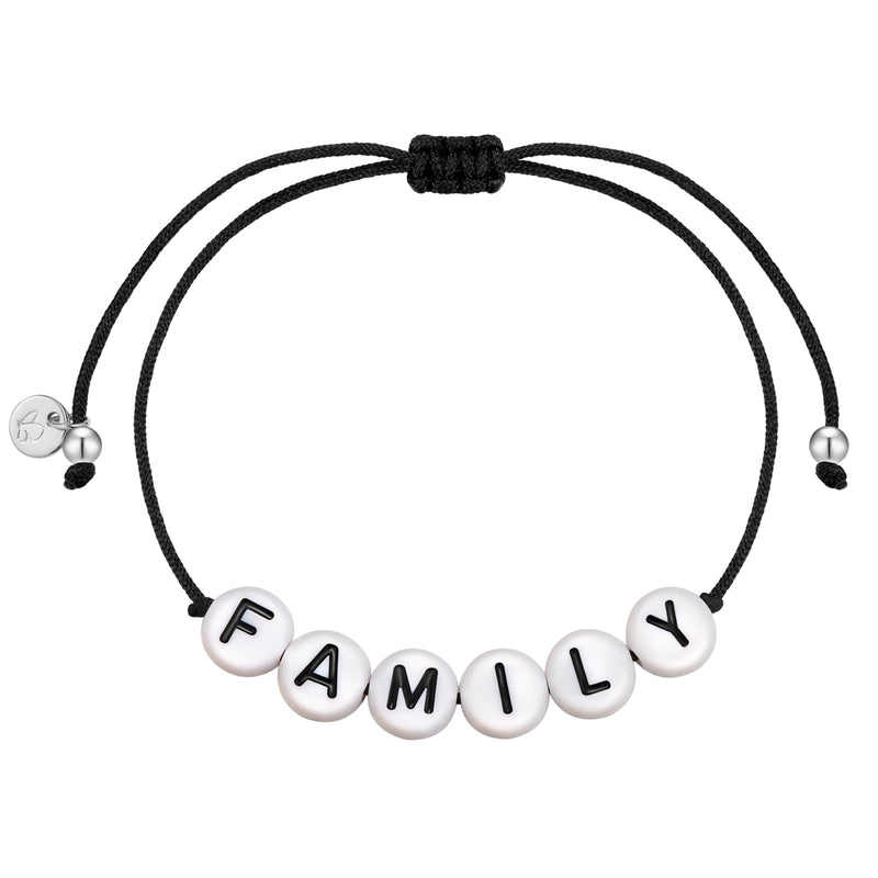 Textil Armband schwarz FAMILY