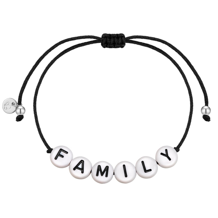 Textil Armband schwarz FAMILY