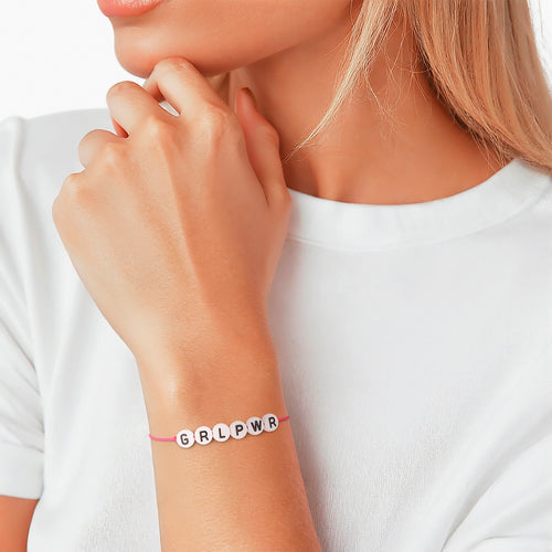 Textil Armband pink GRLPWR