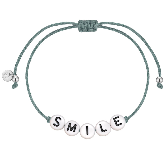 Armband Textil grau SMILE