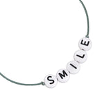 Armband Textil grau SMILE