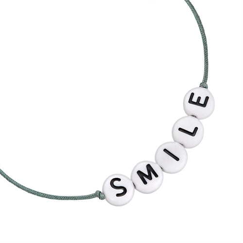 Armband Textil grau SMILE