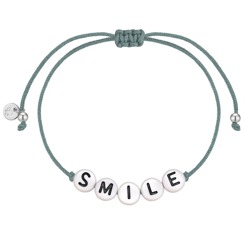 Armband Textil grau SMILE