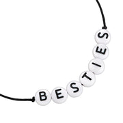 Textil Armband BESTIES schwarz