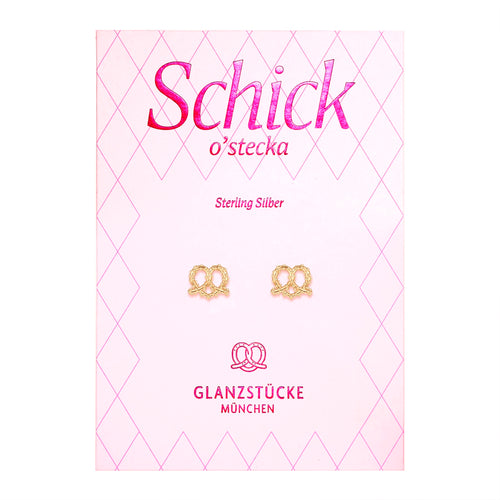 Ohrstecker Herz Brez'n gelbgold