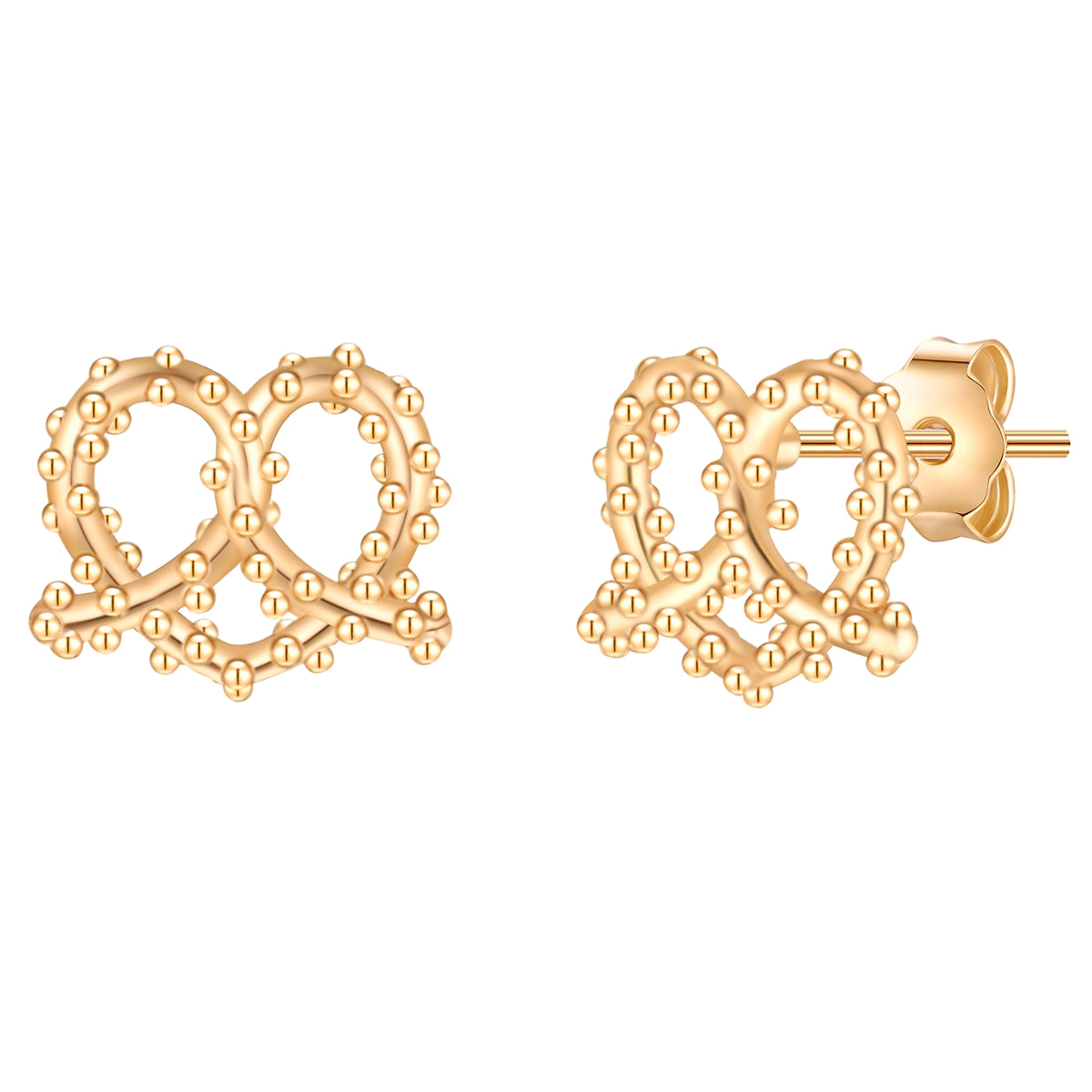 Ohrstecker Herz Brez'n gelbgold