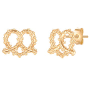 Ohrstecker Herz Brez'n gelbgold