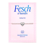 Textil-Armband rosa SPATZL silber