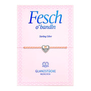 Textil-Armband pink BUSSERL silber