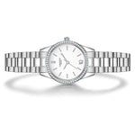 Damen Uhr Lehel weiß mit Edelstahl-Armband silber