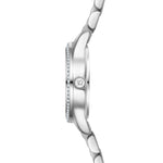 Damen Uhr Lehel weiß mit Edelstahl-Armband silber