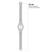 Damen Uhr Lehel weiß mit Edelstahl-Armband silber – Ansicht 6