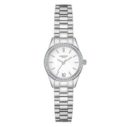 Damen Uhr Lehel weiß mit Edelstahl-Armband silber