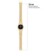 Damen Uhr Lehel schwarz mit Edelstahl-Armband gold – Ansicht 6