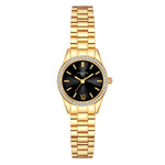 Damen Uhr Lehel schwarz mit Edelstahl-Armband gold