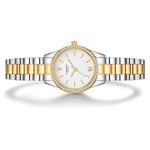 Damen Uhr Lehel weiß mit Edelstahl-Armband silber/gold