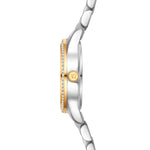Damen Uhr Lehel weiß mit Edelstahl-Armband silber/gold