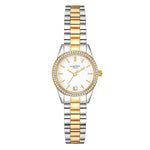 Damen Uhr Lehel weiß mit Edelstahl-Armband silber/gold