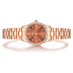 Damen Uhr Lehel weiß mit Edelstahl-Armband roségold